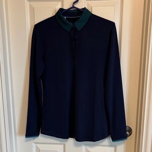 Women’s Under Armor Navy Long Sleeve Polo Shirt
